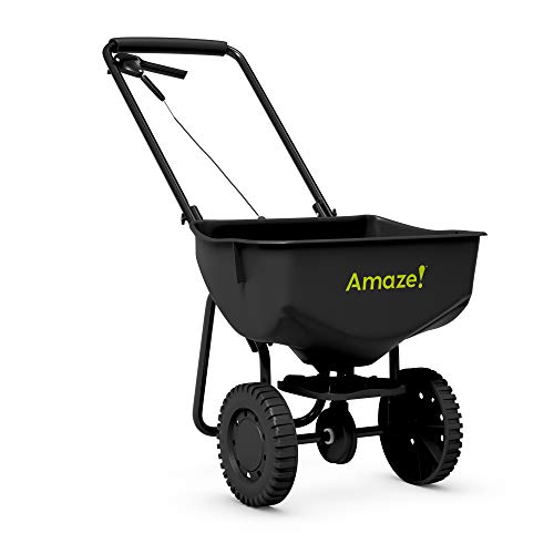 AMAZE 75201 Broadcast Spreader-Quickly and Accurately Apply up to 10,000 sq. ft. of Grass Seed, Fertilizer, and Other Lawn Care Products to Your Yard, 75201-1