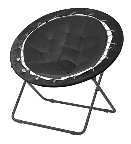 Urban Shop Bungee Saucer Chair, 30', Black