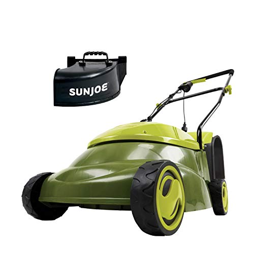 Sun Joe MJ401E-PRO Electric Lawn Mower w/Collapsible Handle, 3-Position Height Control, 10.6-Gallon Bag and Side Discharge Chute, 14'/13 Amp, Green