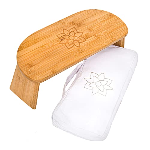 Mindful & Modern Meditation Foldable Bench | Small Folding Chair w/ Locking Magnetic Hinges | Portable Seat for Kneeling or Cross Legged Chair | Meditation Room Essentials | Yoga Accessories for Women