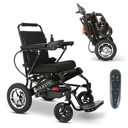 2020 New Folding Ultra Lightweight Electric Power Wheelchair, Silla de Ruedas Electrica,Air Travel Allowed, Heavy Duty, Mobility Motorized, Portable Power (17.5' Seat Width)