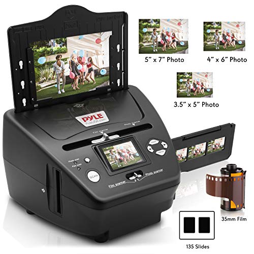 Pyle Digital 3-in-1 Photo, Slide and Film Scanner - Convert 35mm Film Negatives & Slides - With HD 5.1 MP - Digital LCD Screen, Easy to Use