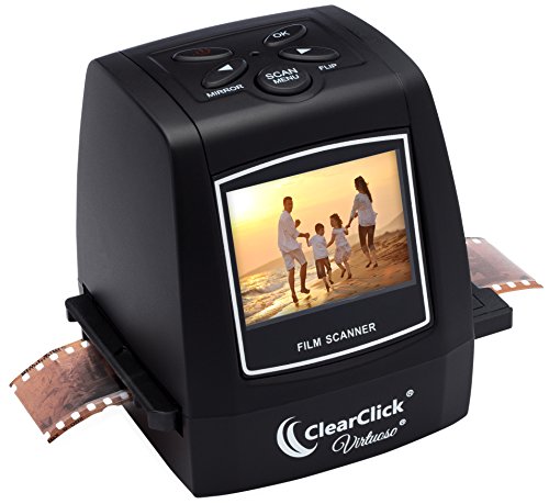 ClearClick 22MP Virtuoso Film & Slide Scanner with PhotoPad Software & 8 GB Memory Card - Convert 35mm, 110, 126, & Super 8 Film to Digital